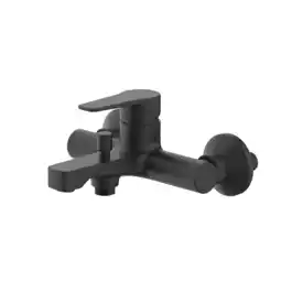 toom Baumarkt Lenz Badewannenarmatur 'Mola' schwarz-matt 21,5 x 10,35 cm Angebot