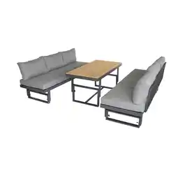toom Baumarkt bellavista Lounge-Set 'Largo' schwarz/grau, 3-teilig Angebot