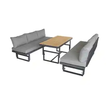 toom Baumarkt bellavista Lounge-Set 'Largo' schwarz/grau, 3-teilig Angebot