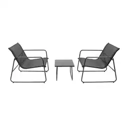 toom Baumarkt bellavista Balkon-Lounge-Set 'Mali' schwarz 3-teilig Angebot
