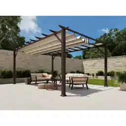 toom Baumarkt Paragon-Outdoor Pergola 'Florenz' dunkelbraun 350 x 505 x 236 cm Angebot