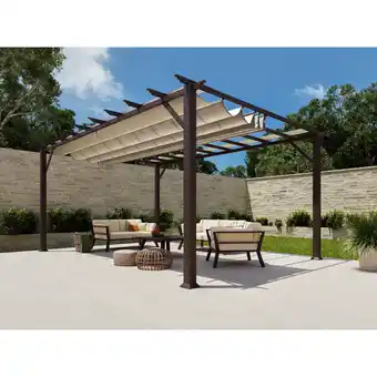 toom Baumarkt Paragon-Outdoor Pergola 'Florenz' dunkelbraun 350 x 505 x 236 cm Angebot