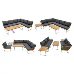 toom Baumarkt bellavista Coffee-Lounge-Set 'Montreux' braun/grau 6-teilig Angebot