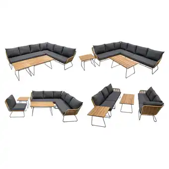 toom Baumarkt bellavista Coffee-Lounge-Set 'Montreux' braun/grau 6-teilig Angebot