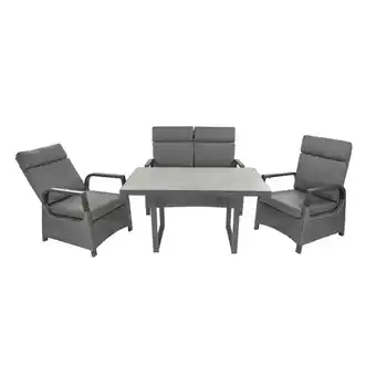toom Baumarkt bellavista Dining-Lounge-Set 'Orlando' grau 4-teilig Angebot