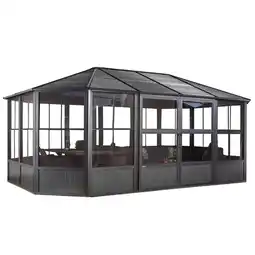 toom Baumarkt Sojag Pavillon 'Charleston' anthrazit 384 x 594 x 281 cm Angebot