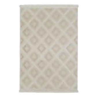toom Baumarkt Schöner Wohnen Kollektion In-& Outdoor-Teppich 'Summer' beige Quadrate 133 x 190 cm Angebot