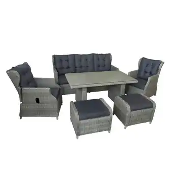 toom Baumarkt bellavista Dining-Lounge-Set 'Canelli' braun/grau 6-teilig Angebot