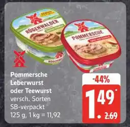 Edeka Pommersche Leberwurst oder Teewurst Angebot
