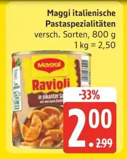 Edeka Maggi italienische Pastaspezialitäten Angebot