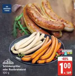 Edeka Gutfleisch Schinkengriller oder Rostbratwurst Angebot