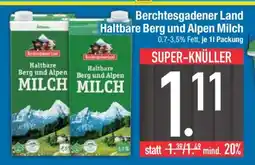 Edeka Berchtesgadener Land Haltbare Berg- und Alpen-Milch Angebot