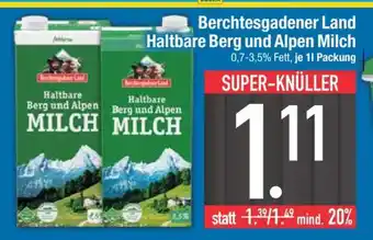 Edeka Berchtesgadener Land Haltbare Berg- und Alpen-Milch Angebot