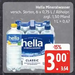 Edeka Hella Mineralwasser Angebot
