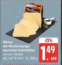Edeka Rücker Alt-Mecklenburger deutscher Schnittkäse Angebot