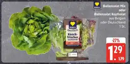 Edeka Ballensalat Mix oder Ballensalat Kopfsalat Angebot