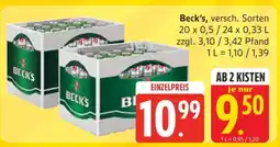 Edeka Beck's versch . Sorten Angebot