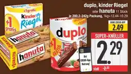 Edeka duplo, kinder Riegel oder hanuta Angebot