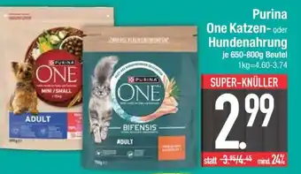 Edeka Purina One Katzen- oder Hundenahrung Angebot