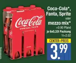 Edeka Coca-Cola, Fanta, Sprite oder Mezzo Mix Angebot