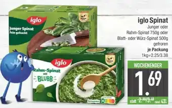 Edeka Iglo Spinat Angebot