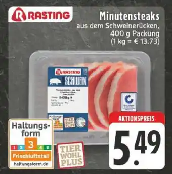 Edeka Rasting Minutensteaks Angebot