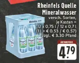 Edeka Rheinfels Quelle Mineralwasser Angebot