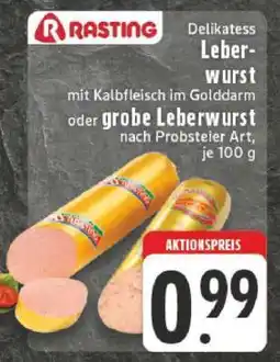 Edeka Rasting Delikatess Leberwurst Angebot