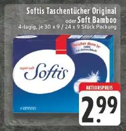 Edeka Softis Taschentücher Original oder Soft Bamboo Angebot