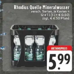 Edeka Rhodius Quelle Mineralwasser Angebot