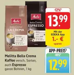 Edeka Melitta Bella Crema Kaffee Angebot