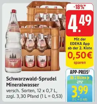 Edeka Schwarzwald-Sprudel Mineralwasser Angebot