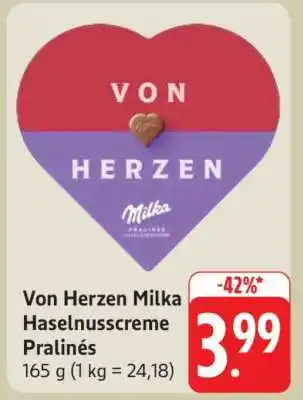 Edeka Von Herzen Milka Haselnusscreme Pralinés Angebot