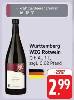 Edeka Württemberg WZG Rotwein Angebot