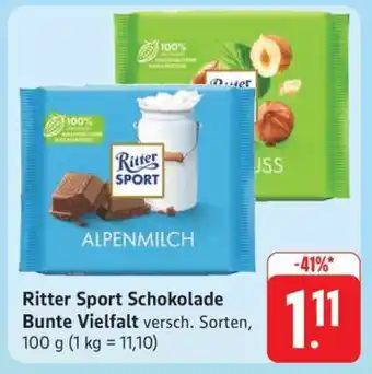 Edeka Ritter Sport Schokolade Bunte Vielfalt Angebot