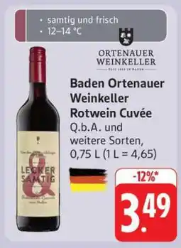 Edeka Baden Ortenauer Weinkeller Rotwein Cuvée Angebot