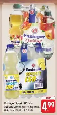 Edeka Ensinger Sport ISO oder Schorle Angebot