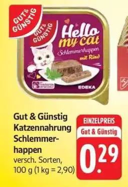 Edeka Gut & Günstig Katzennahrung Schlemmerhappen Angebot