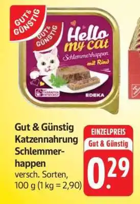 Edeka Gut & Günstig Katzennahrung Schlemmerhappen Angebot