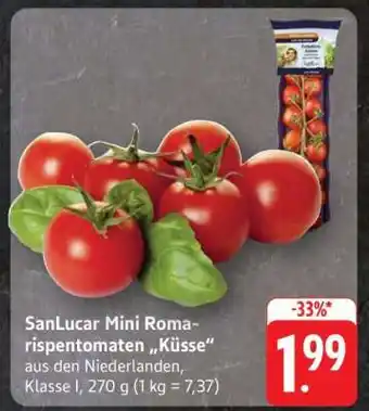 Edeka SanLucar Mini Roma-Rispentomaten „Küsse“ Angebot