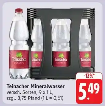 Edeka Teinacher Mineralwasser Angebot