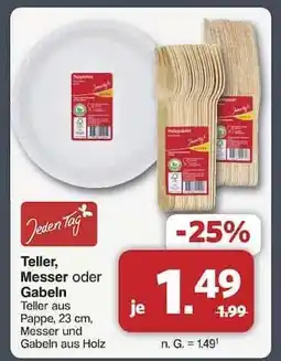 Famila Nord Ost Teller, Messer oder Gabeln Angebot