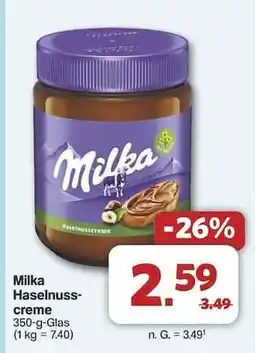 Famila Nord Ost MILKA Haselnusscreme Angebot