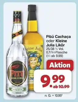 Famila Nord Ost Pitú Cachaça oder Kleine Julia Likör Angebot