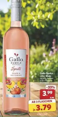Famila Nord Ost Gallo Spritz oder Wein Angebot