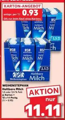 Kaufland Weihenstephan Haltbare Milch Angebot