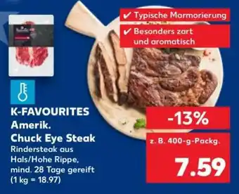Kaufland K-FAVOURITES Amerik. Chuck Eye Steak Angebot