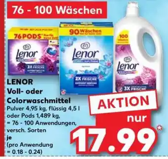 Kaufland LENOR Voll- oder Colorwaschmittel Angebot