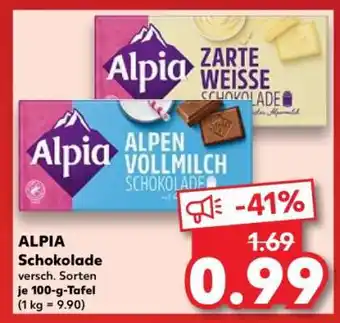 Kaufland Alpia Schokolade Angebot