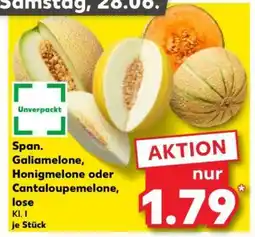 Kaufland Span. Galiamelone, Honigmelone oder Cantaloupemelone, lose Angebot